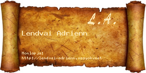 Lendvai Adrienn névjegykártya